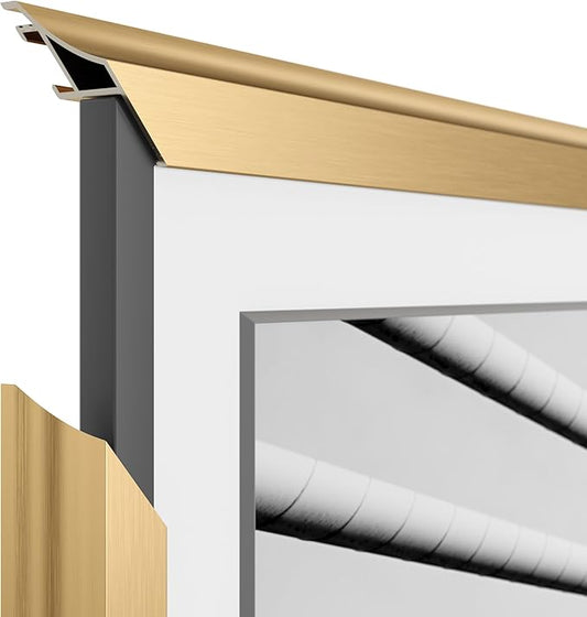 Frame My TV Deco TV Frames Alloy Scoop - Pale Gold Bezel Compatible ONLY with Samsung The Frame TV and Pro (32", Fits 2021-2025)