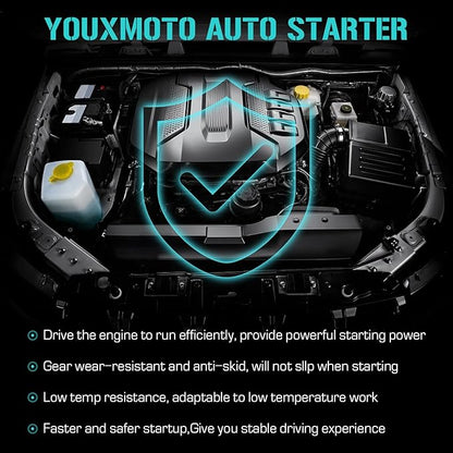 31200-RAA-A51 Starter for Honda 2.4L 2.4 Accord 2003-2005, for Element 2003-2006, for Acura TSX 2.4L 2004 2005, Replace for 410-54101R, 31200-RAA-A52, RAA43, 113821, 17870