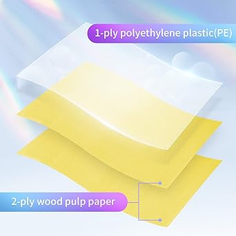 Disposable Patient Bibs 60 PCS Waterproof Tattoo Bib 3 Ply Tissue Napkins, Annhua Dentist Bibs Tattoo Tray Covers Lap Cloths - Sturdy and Leakproof - Yellow