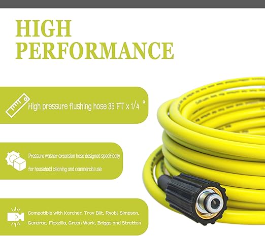 RY31HPH01 Pressure Washer Hose for Ryobi Hose 1/4 in. power washer hose Pressure Washer Hose (Pressure Washer Hose-35ft)