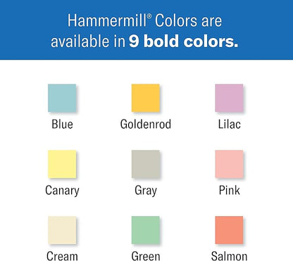 Hammermill Colored Paper, 20lb Pink Printer Paper, 8-1/2 x 11- 1 Ream (500 Sheets) - Made in the USA, Pastel Paper, 103382R