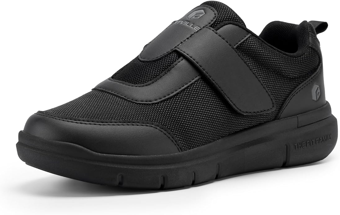 FitVille Diabetic Shoes for Men Extra Wide Width, Swollen Feet Shoes for Neuropathy Walking Shoes for Diabetics Pain Relief