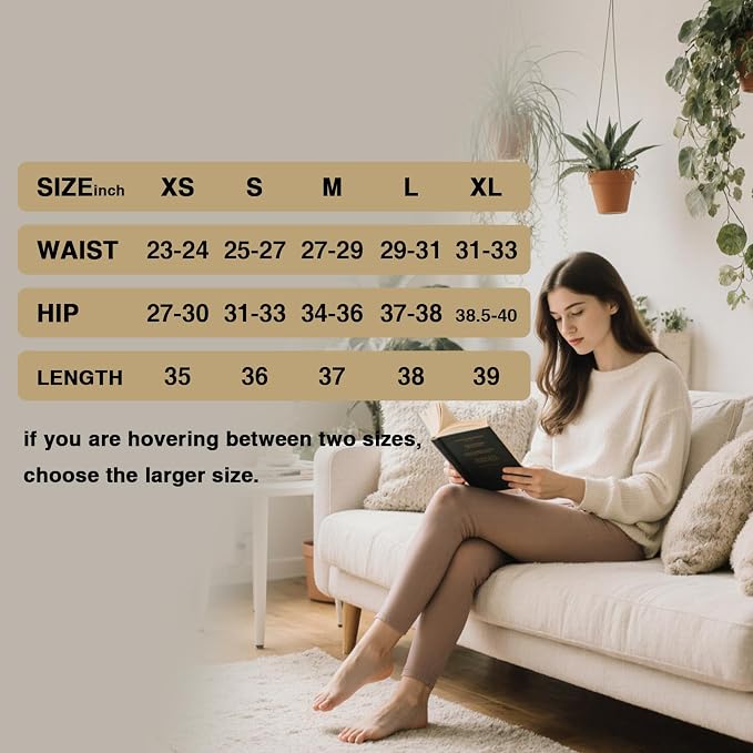 LUOYANXI Fleece Lined Leggings Women - Warm Soft Tummy Control Thermal Thick High Waisted Pants for Cold Winter