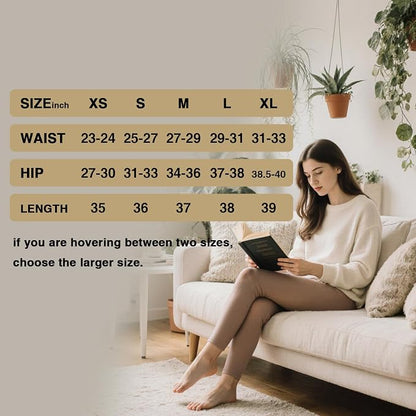 LUOYANXI Fleece Lined Leggings Women - Warm Soft Tummy Control Thermal Thick High Waisted Pants for Cold Winter