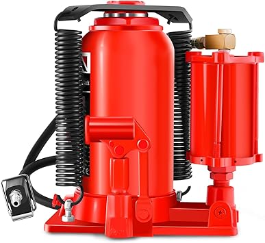 DNA MOTORING Air Hydraulic Bottle Jack - 20 Ton (40,000 lbs) Capacity, Manual Handle and Air Pump for Car Pickup Truck RV Auto Repair,TOOLS-00323
