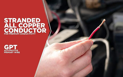 Coleman Cable 55669133 Automotive Copper Wire; 14-Gauge; Red