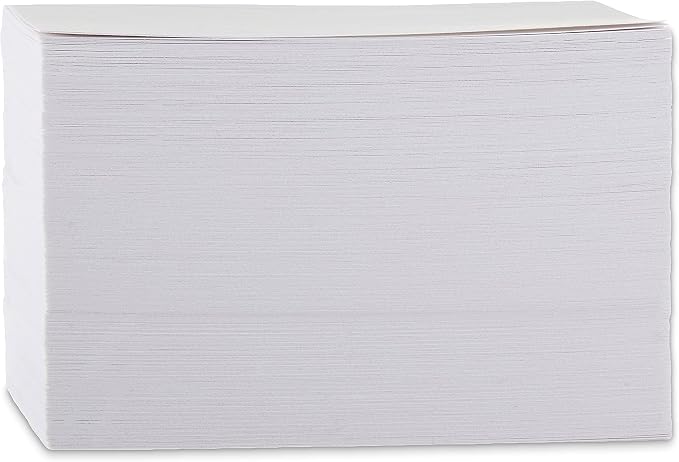Basics Heavy Weight Ruled Index Cards for Studying and Note Taking, White, 3" x 5", 100 Count (Pack of 3, 300 Total)