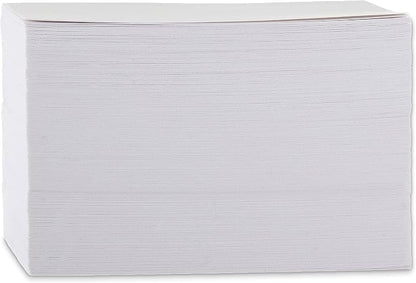 Basics Heavy Weight Ruled Index Cards for Studying and Note Taking, White, 3" x 5", 100 Count (Pack of 3, 300 Total)