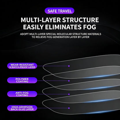 Universal Anti Fog Film for Motorcycle Helmet Visor, Helmet Face Shield Anti Fog Visor Insert, Long-Lasting Performance, Easy to Install, No Glue Residue, Ideal for Cold & Rainy Weather Riding