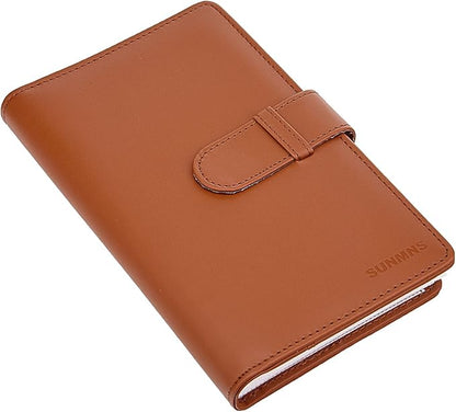 Wallet PU Leather Photo Album Compatible with Instax Mini Instant Film (Brown)