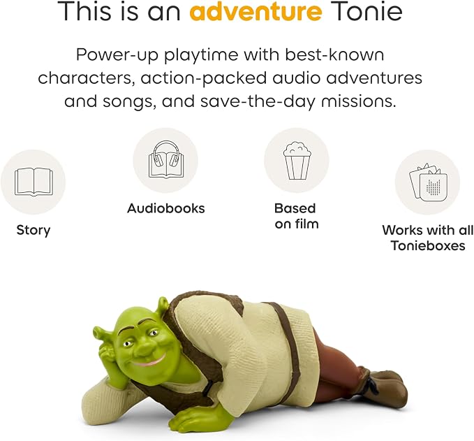 Shrek audio toy figurine with 10 chapters and over 90 minutes of storytelling.