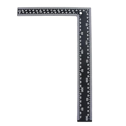 Mtsooning Metal L Square Ruler,90 Degree Right Angle Metric and Inches Ruler, 8 x 12inch Double Sided Ruler, Steel Tempered Measuring Tool for Carpenter Framing DIY Leather Handmade Sewing