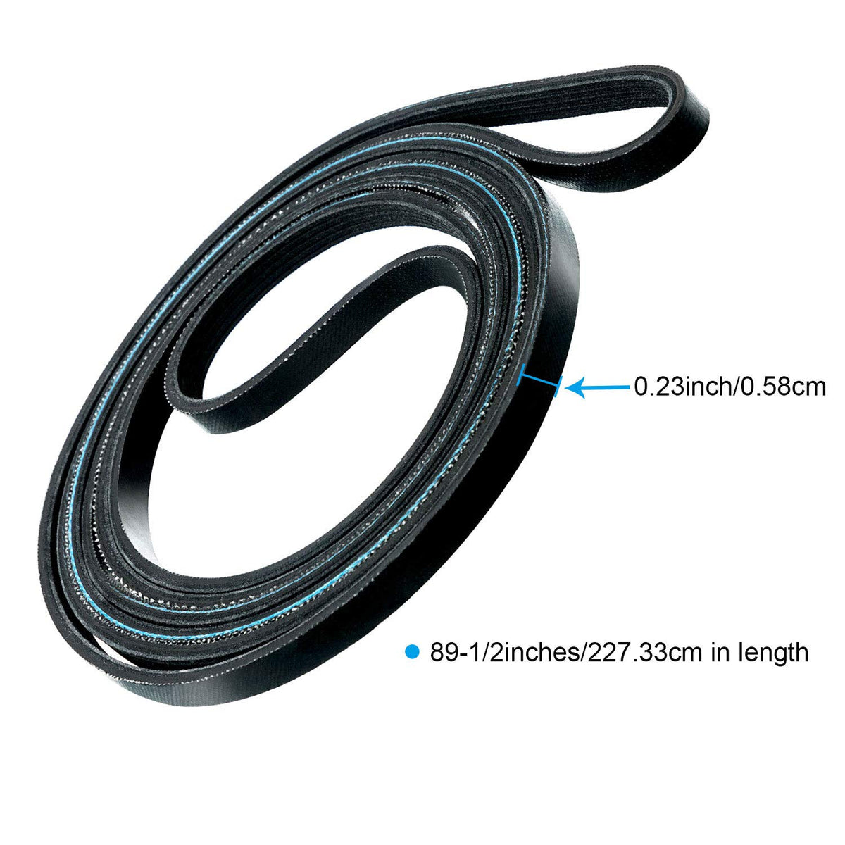 WE12M29 Dryer Drum Belt Compatible with GE/Hotpoint WE12M22, 89.5 in Compatible with 137292700, WE120122, AP4565702, PS3408299, 134163500, Flat Drive Belt, 89-1/2 in Length