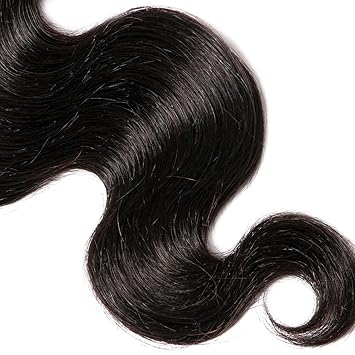 Bundles Human Hair 16 18 Inch Human Hair Bundles Body Wave 10A Unprocessed Brazilian Virgin Hair 2 Bundles Body Wave Bundles Human Hair Extensions 1B Natural Color