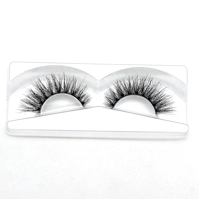 Veleasha Mink Lashes Natural Look False Eyelashes 8-15mm Reusable Lightweight Real Siberian Mink Lashes for Daily Use 1 Pair Pack (6D51)