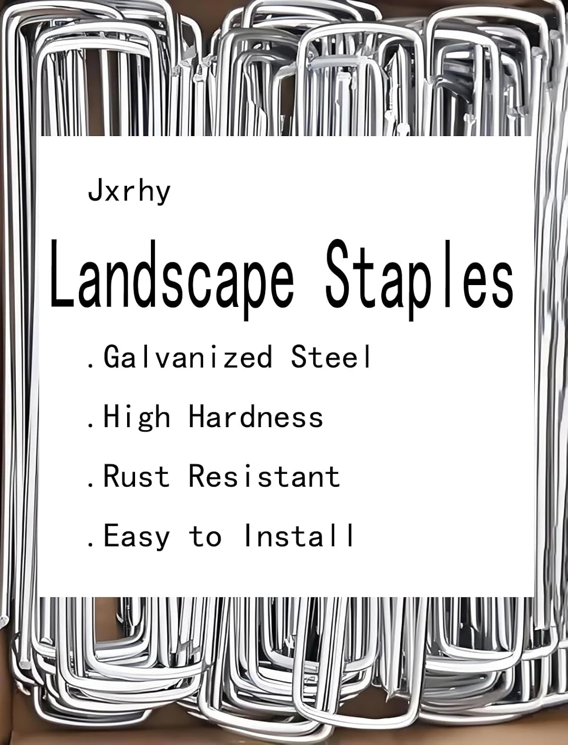 90 Pcs 6 inch Garden Landscape Staples Galvanized Pins Lawn Stakes for Weed Barrier Ground Cover,U-Type Heavy Duty (90 Pcs x 6")
