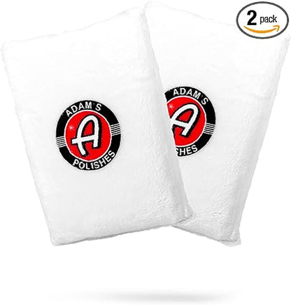 Adam's Polishes Microfiber Car Wash Sponge (2 Pack)  Premium Scratch Free Mitt for Car Cleaning | Car Detailing Accessory Works with Bucket, Car Shampoo, Foam Cannon or Foam Gun | Boat RV Motorycle