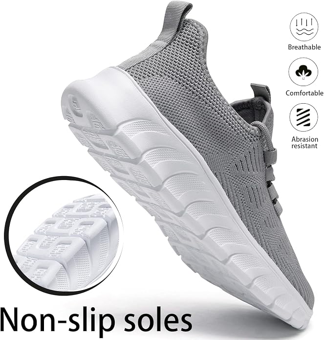 Size 12 EKRBXA Mens Running Shoes Tennis Shoes Walking Gym Sneakers Non Slip | Lightweight?Breathable Mesh?Casual?Workout?Slip on?Athletic?Comfortable Soft