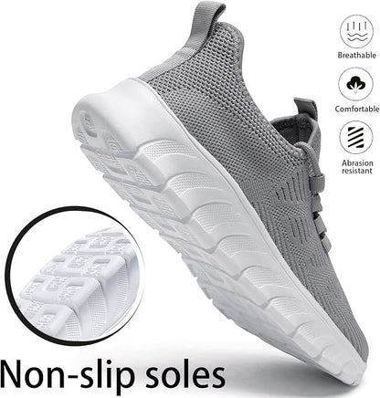 Size 12 EKRBXA Mens Running Shoes Tennis Shoes Walking Gym Sneakers Non Slip | Lightweight?Breathable Mesh?Casual?Workout?Slip on?Athletic?Comfortable Soft