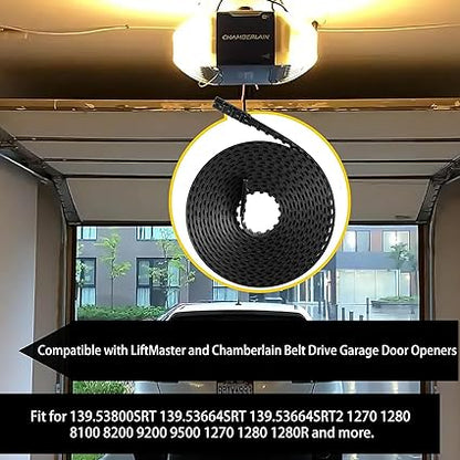 41A3589-1 Garage Door Openers Belt Assembly for 8ft Garage Door, 255 inches Drive Belt with 11ft Rail Compatible with Liftmaster Chamberlain Garage Door Openers 1270, 1280, 1280R, 8100, 8200  9200
