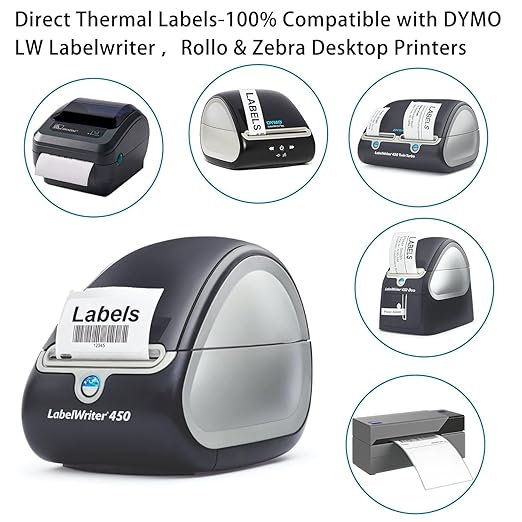 L LIKED 880 Count 4x6 Thermal Shipping Labels, 4 Rolls, Compatible with Rollo, Zebra, Jadens, Nelko, DYMO 4XL 1744907 - Commercial Grade