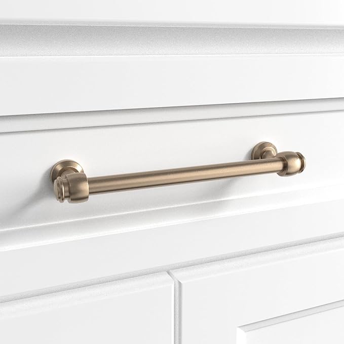 30188 - (Single) Milano Door and Drawer Pull - 8in Center-to-Center, Champagne Bronze