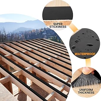 ADHES Deck Joist Tape 2 inch, 2" x 50' Weather Resistance  Waterproof Joist Tape for Decking, Deck Flashing Tape, Butyl Joist Tape, Ideal for Wood Decks Beams Roof, Outdoor Construction Use