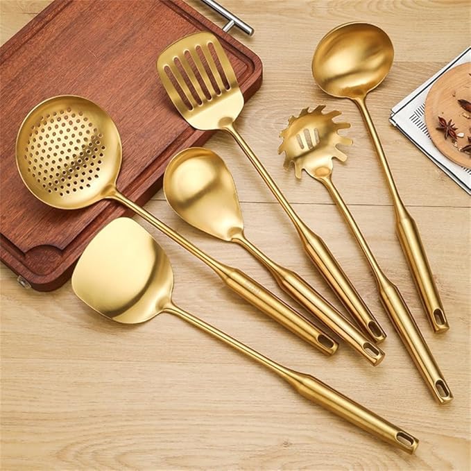 1 Piece, 201 Stainless Steel, Kitchen Cooking Tools, Stir, Golden Gift, Suitable for Flip, Omelette, Baking S Frying Fish Stir Fry and so on.