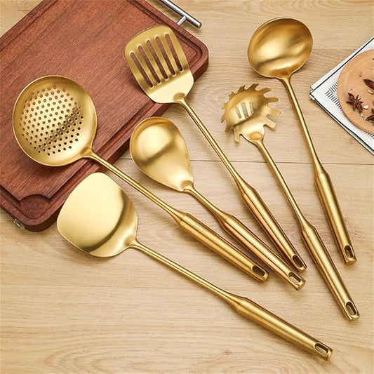 1 Piece, 201 Stainless Steel, Kitchen Cooking Tools, Stir, Golden Gift, Suitable for Flip, Omelette, Baking S Frying Fish Stir Fry and so on.