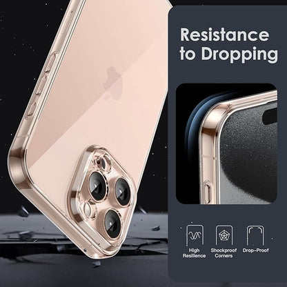 Shamo's Transparent TPU Case for iPhone 16 Pro Ultra thin, shockproof, does not yellow, scratch resistant, compatible with wireless charging, precise cutouts, grip
