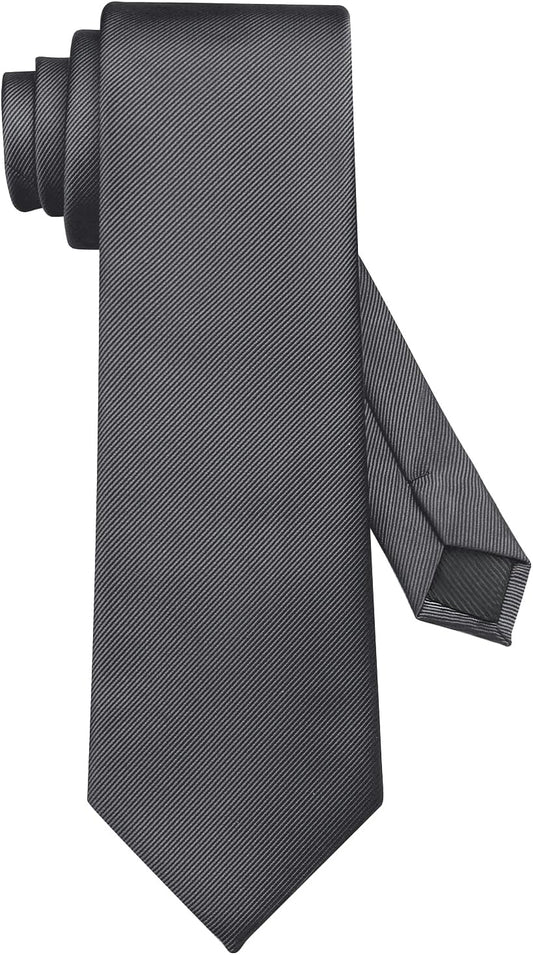 Men's Ties Solid Color Formal Neckties 3.15" (8CM) Black Ties For Men