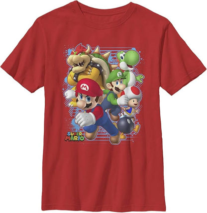 Fifth Sun Nintendo Blast Out Boy's Premium Solid Crew Tee