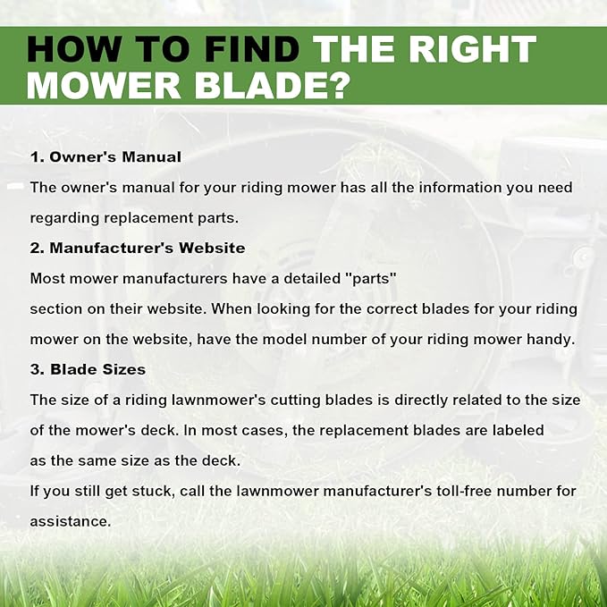 Mower Mulching Blade 42 inch Deck for GX22151 John Deere GY20850 AM137333 AM137328 AM141033, X300 and Z225 LA120 LA125 LA135 X105 X110 X120, 2 Pack