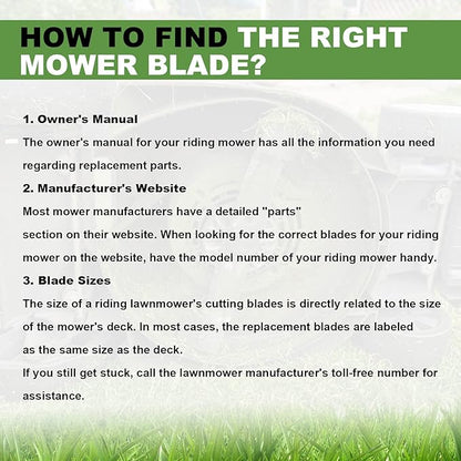 Mower Mulching Blade 42 inch Deck for GX22151 John Deere GY20850 AM137333 AM137328 AM141033, X300 and Z225 LA120 LA125 LA135 X105 X110 X120, 2 Pack