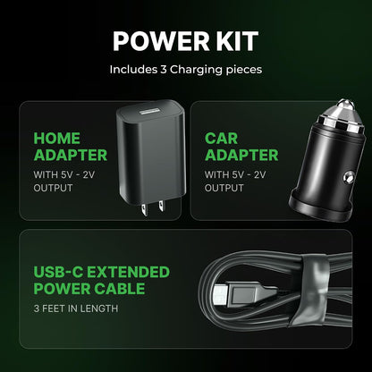 Airmoto Portable Tire Inflator and Car and Home Charger Bundle (Car Adapter not included)