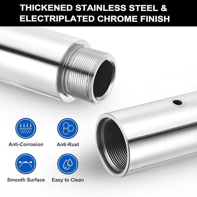PATIKIL Dance Pole Extension for Stripper Dance Pole Stainless Steel Extending Tube Height Adjustable Replacement Accessories for Dancing Pole Connect