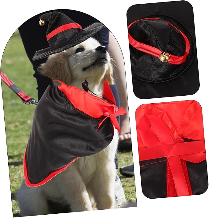 3 Sets Halloween Cape Dog Vampire Costume Halloween Cat Costume Hamster Tunnels and Tubes Dog Vampire Cape Party Dog Outfit Holiday Dog Coat Halloween Dog Cosplay Polyester