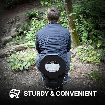 72 HRS Premium Portable Camping Toilet Seat with Lid for Camping, Hiking, Emergencies - Perfect for Emergency Preparedness, Backcountry, Car, Boat, Road Trips (No Bucket)
