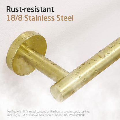 KES Bathroom Toilet Paper Holder Brushed Gold Wall Mount Toilet Roll Holder SUS304 Stainless Steel, A2175S12-BZ