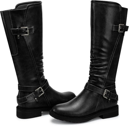 SHIBEVER Women's Knee High Boots: Comfortable Low Heel Round Toe Tall Boots | Soft Leather, Easy Side Zipper, Wide Calf, Fall Winter Dressy Comfort Shoes, Daily Walking for All-Day, Size 6-11 https://a.co/d/0c3Rxm60