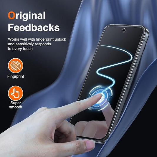LK 2 Pack for Google Pixel 9 Screen Protector with 2 Pack Camera Lens Protector, HD Ultra-thin, 9H Hardness Tempered Glass Screen Protector for Pixel 9 [Fingerprint Compatible] Bubble-Free