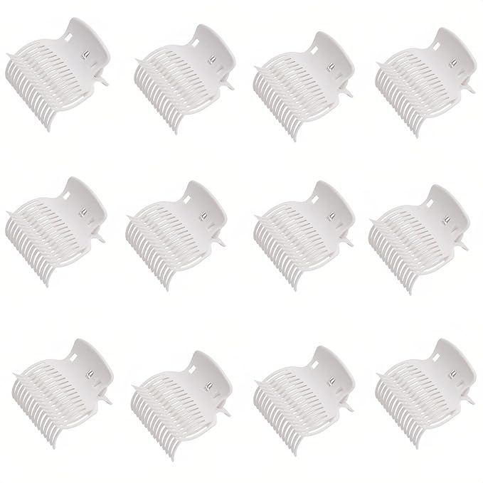 9-Pack Anti-Slip Curl Claw Clips for All Curling Iron Sizes - Heat-Resistant Plastic Hair Holders for Secure Styling, Reusable Curl Holders for Salon-Quality Waves