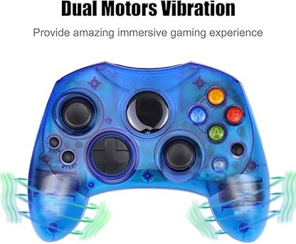 For Xbox Classic Controller S-Type Wired Gamepad for Xbox S Type Console (Sapphire Blue)