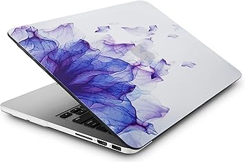 KECC Case Compatible with MacBook Air 13 inch Case 2022 2021 2020 Release A2337 M1 A2179 Retina Display  Touch ID Protective Plastic Hard Shell  Keyboard Cover  Sleeve (Purple Flower)