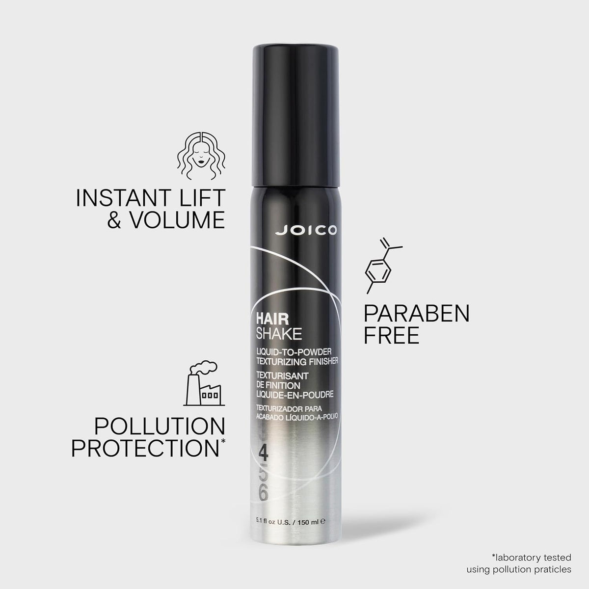 Joico Hair Shake Liquid-To-Powder Texturizing Finisher | For Most Hair Types | Long-Lasting Volume | Instant Lift | Quick Dry Finish | Protects Against Pollution | Paraben Free