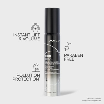Joico Hair Shake Liquid-To-Powder Texturizing Finisher | For Most Hair Types | Long-Lasting Volume | Instant Lift | Quick Dry Finish | Protects Against Pollution | Paraben Free