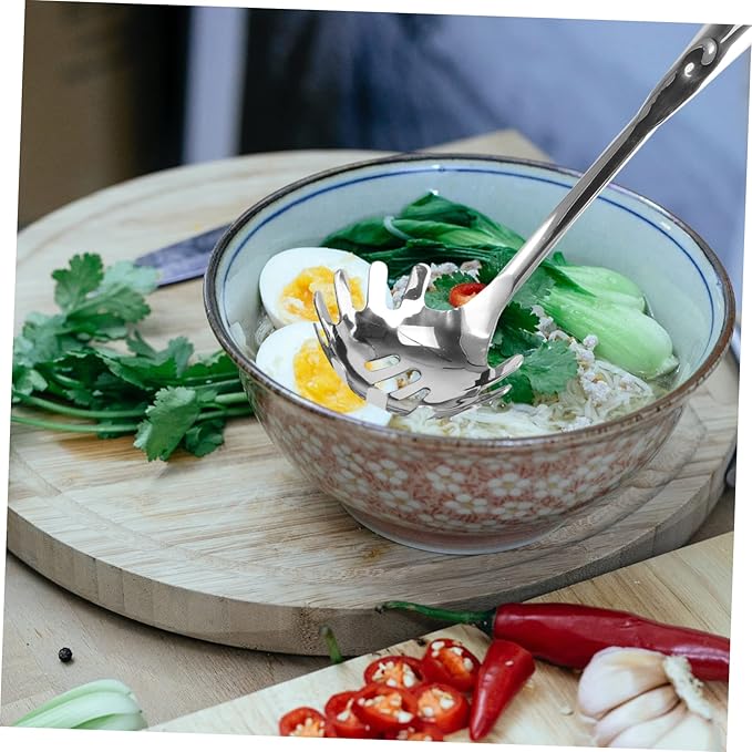 Sturdy Noodles Serving Spoon Strainer 304 Stainless Steel for Safe Cooking and Easy Cleaning