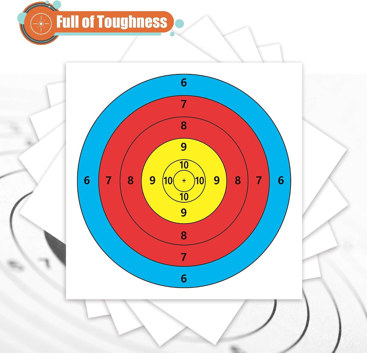 Archery Targets Paper, 20pcs/50pcs Bow and Arrow Targets for Hunting Backyard, Archery Target Practice Accessories(10 Rings/5 Rings,16x16/15.7x15.7in)