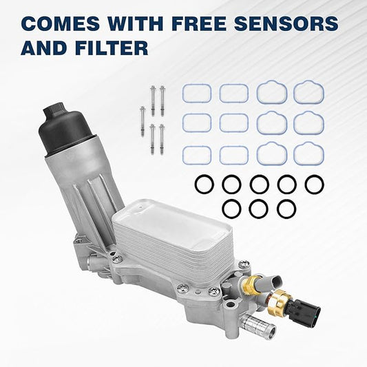 Aluminum Engine Oil Filter Housing For 2011-2016 Chrysler 200 300 Dodge Charger Challenger Journey Caravan Durango Avenger, Wrangler, Ram ProMaster 3.6L