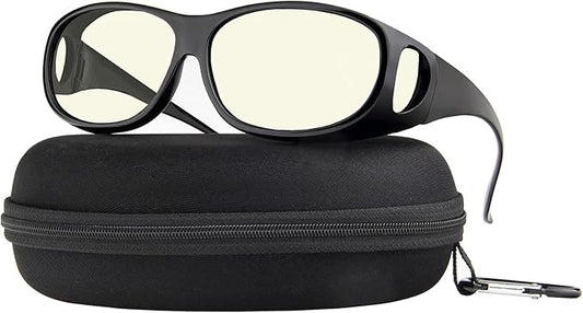 Yogo Vision Fitover Blue Light Blocking Glasses Computer Fit over Eyewear Wear Over Eyeglasses and Readers For Men Women